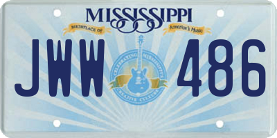 MS license plate JWW486