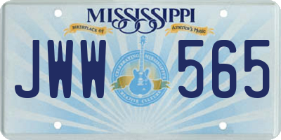 MS license plate JWW565