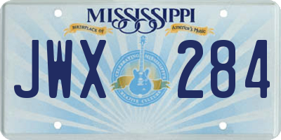 MS license plate JWX284