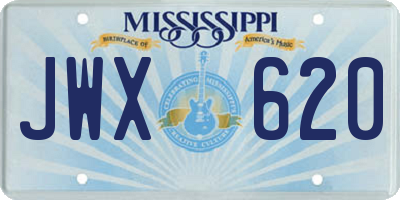 MS license plate JWX620