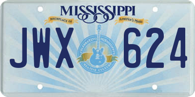 MS license plate JWX624