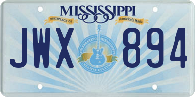 MS license plate JWX894