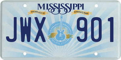 MS license plate JWX901