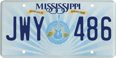 MS license plate JWY486