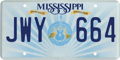 MS license plate JWY664