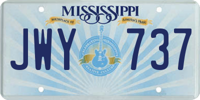 MS license plate JWY737
