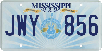 MS license plate JWY856