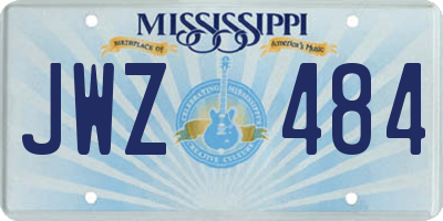 MS license plate JWZ484