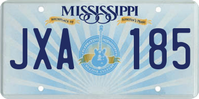 MS license plate JXA185