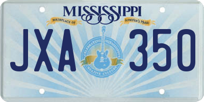 MS license plate JXA350