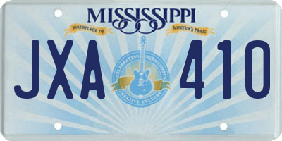 MS license plate JXA410