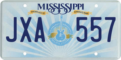 MS license plate JXA557