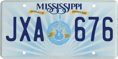 MS license plate JXA676