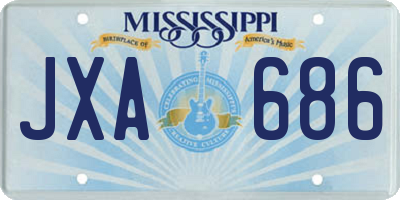 MS license plate JXA686