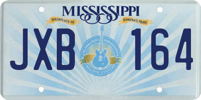 MS license plate JXB164