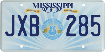 MS license plate JXB285