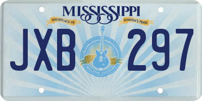 MS license plate JXB297