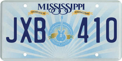 MS license plate JXB410