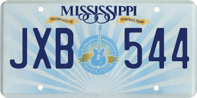 MS license plate JXB544