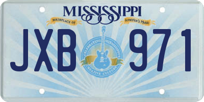 MS license plate JXB971