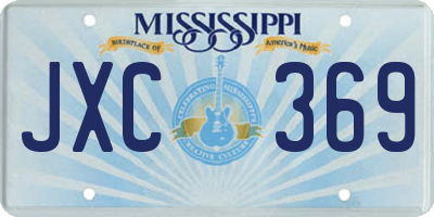 MS license plate JXC369