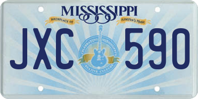 MS license plate JXC590