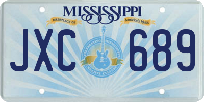MS license plate JXC689