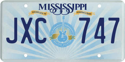 MS license plate JXC747