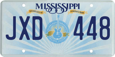 MS license plate JXD448