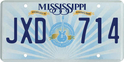 MS license plate JXD714