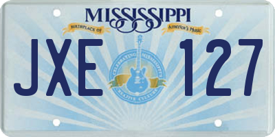 MS license plate JXE127