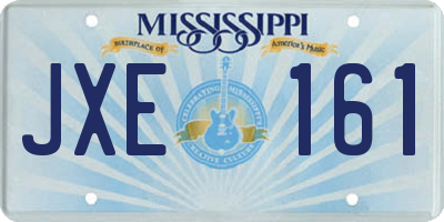 MS license plate JXE161