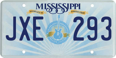 MS license plate JXE293