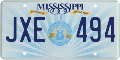 MS license plate JXE494