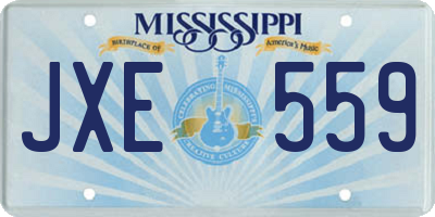 MS license plate JXE559