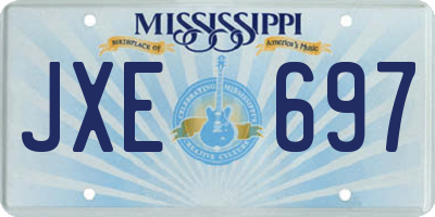 MS license plate JXE697