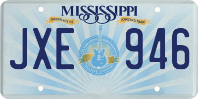 MS license plate JXE946