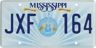 MS license plate JXF164