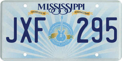 MS license plate JXF295