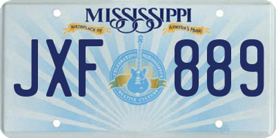 MS license plate JXF889
