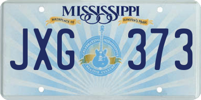 MS license plate JXG373