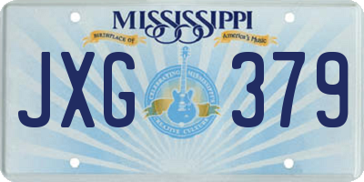MS license plate JXG379