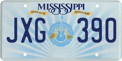 MS license plate JXG390