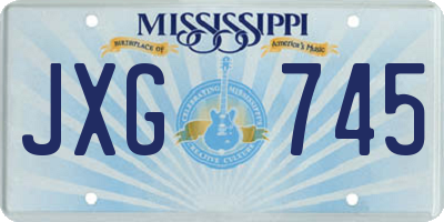 MS license plate JXG745