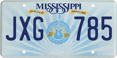 MS license plate JXG785