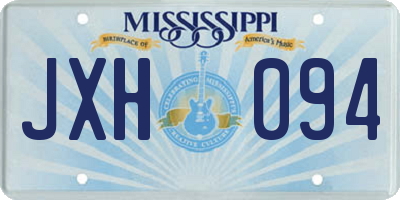 MS license plate JXH094