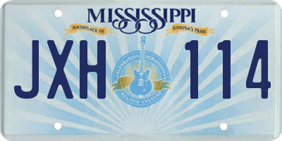 MS license plate JXH114