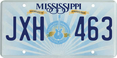 MS license plate JXH463