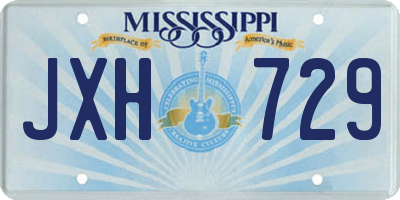 MS license plate JXH729