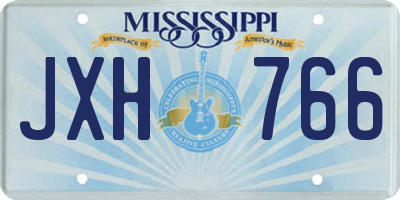 MS license plate JXH766